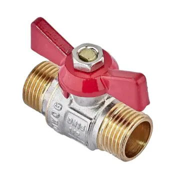 Кран шаровой Waterpro WP608-15MMW - 1/2" MMW ШШМ, ручка "бабочка" красная (WP0150)