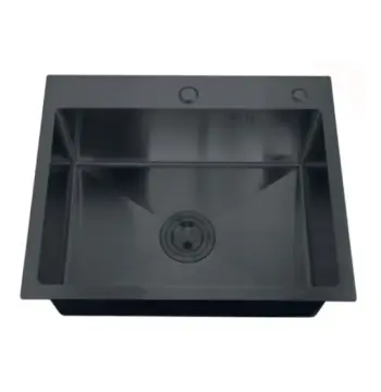 Мойка Zerix ZH5050B-215 (3.0/1.0) PVD-Black с диспенсером и сушилкой для посуды (ZM5559)
