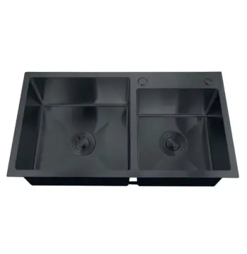 Мойка с диспенсером и сушилкой для посуды Zerix ZH7843DB-215 (3.0/1.0) PVD-Black (ZM5571)
