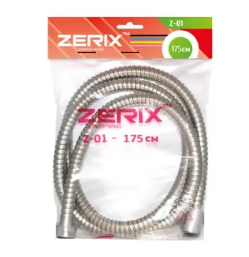 Шланг для душа ZERIX ChrZ-01 Chr.Z-01 из нержавеющей стали хромированный 175 см (ZX0199)
