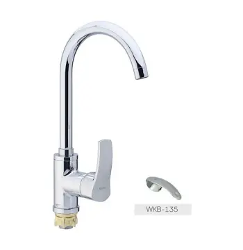 Смеситель для кухни Zerix SAR 135 хромированный с высоким поворотным изливом (ZX0568)