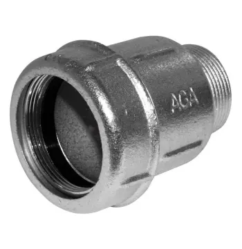 Соединение прямое зажимное с наружной резьбой DN15(19,3-22,0мм) х 1/2″ AK AGAflex