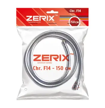 Шланг для кухонного змішувача ZERIX ChrF14 Chr.F14 з нержавіючої сталі 150 см (ZX2622)
