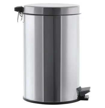 Мусорное ведро круглое ZERIX LR-703 CHROME 12 л (цвет хром глянец) (ZX2720)