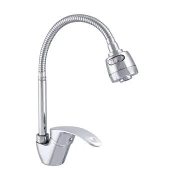 Смеситель для кухни Zerix YUB 135 хромированный с гибким изливом (ZX2948)