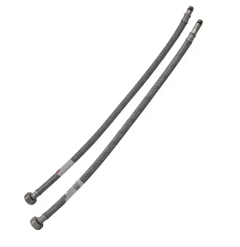 Гнучкі шланги для змішувача гайка 1/2'' - Штуцер M10 (80 см) 2 шт (силик. оболонка) Zerix (ZX3031)