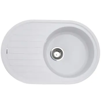 Мийка кухонна Zerix ZS-7750R-01 Біла (ZX4555)