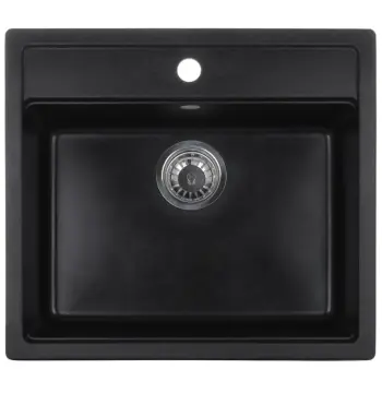 Мийка кухонна Zerix ZS-5751S-03 Чорна (ZX4596)