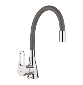 Смеситель для кухни Zerix SOP7 045 Reflector Gray с гибким изливом (ZX4651)