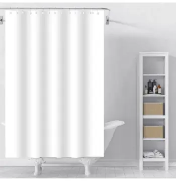 Шторка для ванной ZERIX SCP-001-180x180 из PEVA (полиэтиленвинилацетата)(Цвет белый прозрачный) (ZX5000)