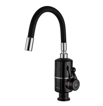 Водонагреватель 3,3 kW проточный ZERIX ELW06-EF-2BLACK (ELW06-EF-B BLACK) с индик. темп., рефлекторный излив, на мойку (цвет черный) (ZX5033)
