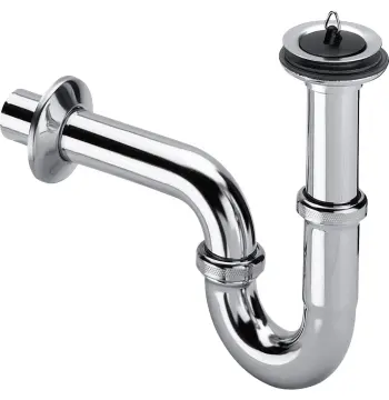Сифон для умивальника VIEGA 1 1/4″ x 1 1/4″ x60 хром трубний з/г 111298
