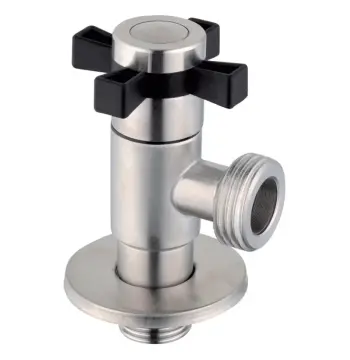 Кран для подключения сантехприборов Zerix VAL-10-1/2x3/4 из нерж.стали SUS304 (ZX5103)