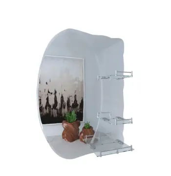 Дзеркало настінне ZERIX SOLO MOZ01-65x85x10 асиметричне з 3-ма полицями (ZX5625)