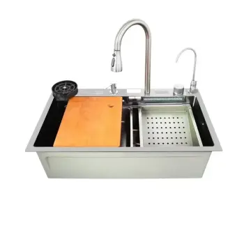 Мийка багатофункціональна Zerix ZH7546-SET-07.SUS304 DECOR з вбудованим змішувачем (ZX5684)