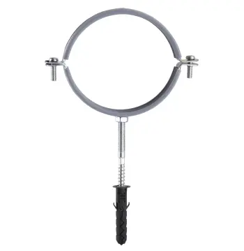 Хомут в сборе CR 4″ (105-112мм) с винтом-шурупом 8*100 и дюбелем в уп., серый