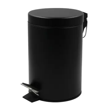 Відро для сміття кругле ZERIX SOLO-TC0105 BLACK 5 л (колір чорний) (ZX5898)