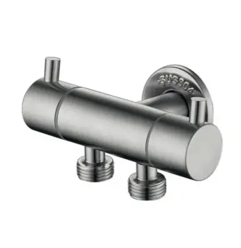 Кран для подключения сантехприборов ZERIX VAL-13-1/2x1/2x1/2 из нерж. стали SUS304 (ZX5971)