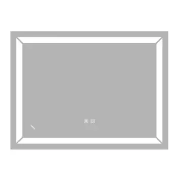 Дзеркало ZERIX KUBIX MR04-80x60-REVERSE з LED Touch, Anti-fog, димером, рег. яскравості (ZX6054)