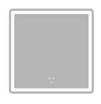 Дзеркало ZERIX MIRRA MR05-80x80 з LED Touch, Anti-fog, димером, рег. яскравості (ZX6058)