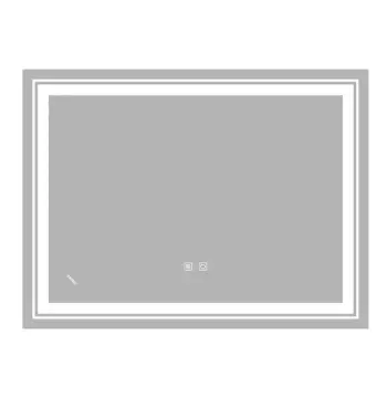 Дзеркало ZERIX ALIVE MR06-80x60-REVERSE з LED Touch, Anti-fog, димером, рег. яскравості (ZX6062)