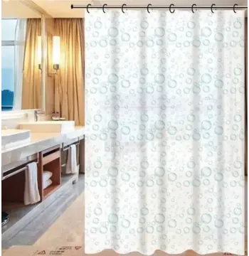 Шторка для ванной Zerix SCP-003-180x180 из PEVA (полиэтиленвинилацетата) (Узор "Капли") (ZX6078)