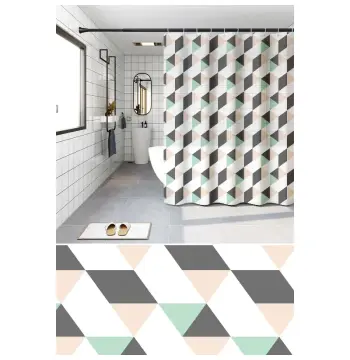 Шторка для ванной ZERIX SCP-007-180x200 из PEVA (полиэтиленвинилацетата) (Узор "Ромбы") (ZX6080)