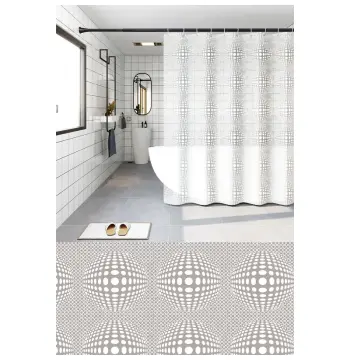 Шторка для ванной ZERIX SCP-021-180x180 из PEVA (полиэтиленвинилацетата) (Цвет белый 3-Д) (ZX6094)