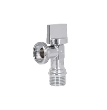 Кран приборный угловой Thermo Alliance 1/2х3/4 Base SD185W1520 латунный хромированный 1/2"х3/4" с наружной резьбой (SD185W1520)
