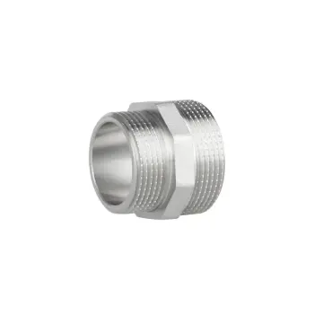 Ниппель редукционный Thermo Alliance 1/2х11/4 Forte латунный никелированный 1 1/2"x1 1/4" с наружной резьбой (SF3594032)