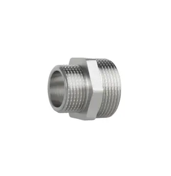 Ниппель редукционный Thermo Alliance 1/4х1 Forte 1 1/4"x1" латунный никелированный с наружной резьбой (SF3593225)