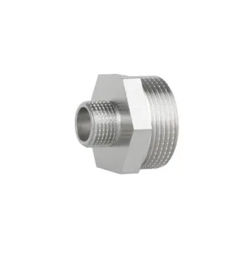 Ниппель редукционный Thermo Alliance Forte 1 1/4х1/2" латунный никелированный с наружной резьбой (SF3593215)
