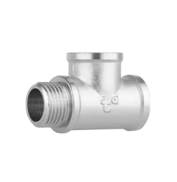 Тройник Thermo Alliance Forte SF36315 латунный никелированный с резьбой 1/2" ВВН (SF36315)