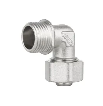 Уголок обжимной Thermo Alliance Standart 16х1/2" латунный с никелевым покрытием с наружной резьбой (SD157W1615)
