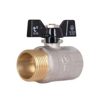 Кран шаровый Thermo Alliance Base SD607W25 латунный 1" ВН с ручкой-бабочкой для воды (SD607W25)