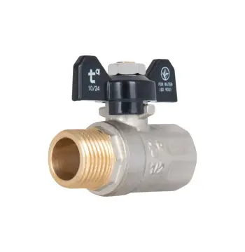 Кран шаровый Thermo Alliance Base SD607W15 латунный 1/2" ВН с ручкой-бабочкой (SD607W15)