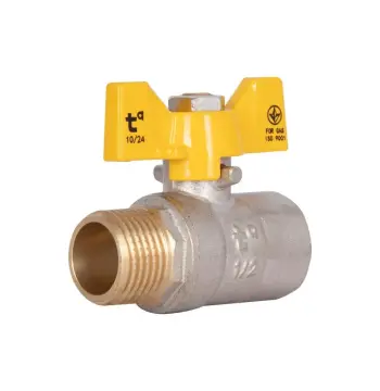 Кран шаровый Thermo Alliance Base SD607G15 латунный для газа 1/2" ВН с ручкой-бабочкой (SD607G15)