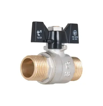 Кран шаровой Thermo Alliance Base SD606W15 латунный 1/2" НН для воды с ручкой-бабочкой (SD606W15)