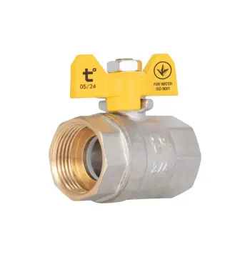 Кран шаровый Thermo Alliance Base SD602G20 латунный для газа 3/4" ВР с ручкой-бабочкой (SD602G20)