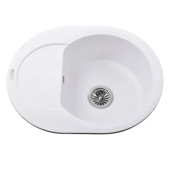 Гранитная мойка Globus Lux MORAINE белый 600х470мм-А0007