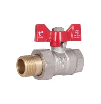 Кран шаровый Thermo Alliance Standart SD220W15 латунный прямой с американкой 1/2" ВН (SD220W15)