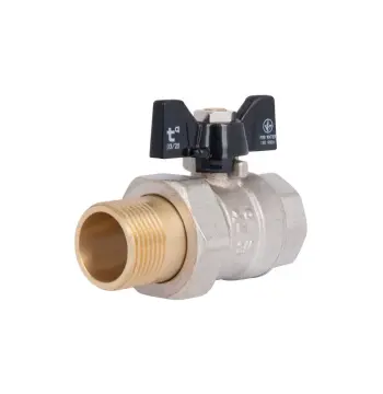 Кран шаровой Thermo Alliance Base SD221W20 латунный прямой с американкой 3/4" ВН (SD221W20)