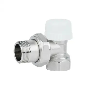 Вентиль термостатичний Icma 774 латунний нікельований кутовий 3/4" M28x1.5 (82774AE06)