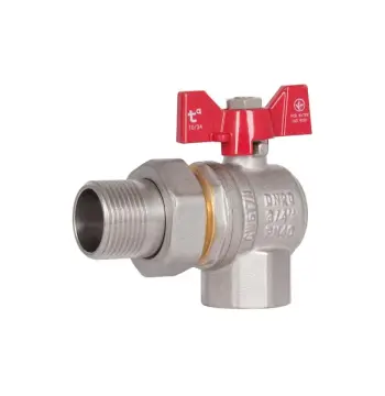 Кран шаровый угловой Thermo Alliance Standart SD222W20 латунный с накидной гайкой 3/4" ВН (SD222W20)