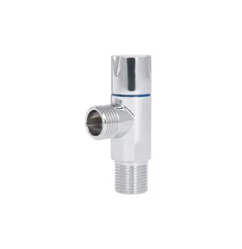 Кран угловой Thermo Alliance 1/2З Standart SF342W1515 латунный хромированный с керамической буксой и круглой ручкой 1/2"х1/2" НН (SF342W1515)