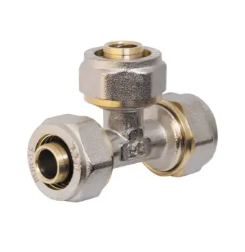 Тройник обжимной равнопроходной Valve SV15820 латунный никелированный 20×20×20 мм (SD00009044)