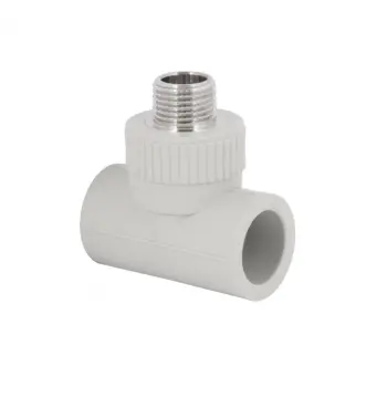Тройник PPR Blue Ocean 25х1/2х25 25х1/2"х25 серый с латунной наружной резьбой (BOETTX2501XXX)