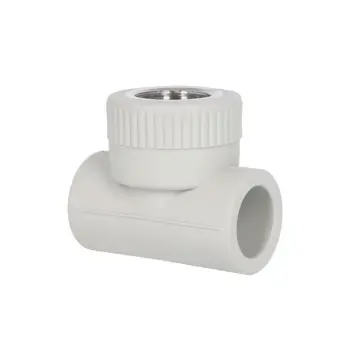 Тройник PPR Blue Ocean 25х3/4х25 25х3/4"х25 серый с латунной вставкой и внутренней резьбой (BOITTX2502XXX)