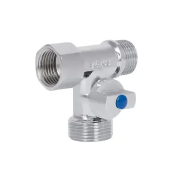 Кран приборный шаровой Thermo Alliance 1/2х3/4х1/2 Forte 1/2"х3/4"х1/2" латунный хромированный тройниковый (SF186W152015)