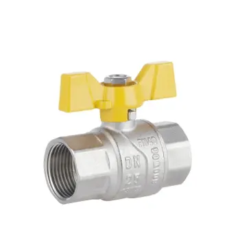 Кран шаровый Thermo Alliance Forte SF602G25 латунный газовый 1" ВВ с ручкой-бабочкой (SF602G25)